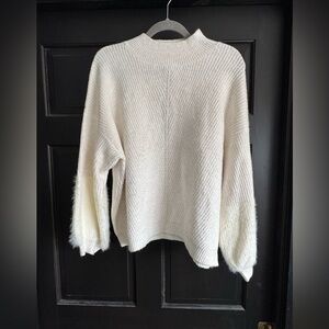 Cozy White Amaryllis Sweater